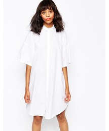 MONKI | Monki White Poplin Shirt Dress(ワンピース)