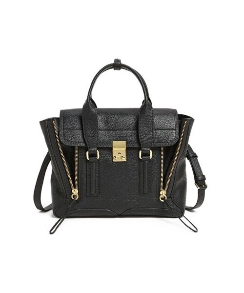 3.1 Phillip Lim(スリーワンフィリップリム)の「3.1 Phillip Lim 'Medium Pashli' Shark Embossed Leather Satchel(ショルダーバッグ・レディース・Black/Brown・One Size)」の1枚目の写真
