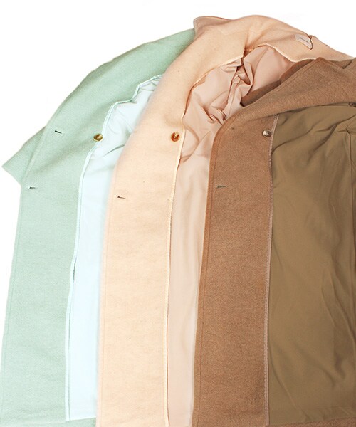 RANDA（ランダ）の「ダブルボタンロングコート（ジャケット/アウター・レディース・キャメル/ピンクベージュ/ミント・0/1）」の9枚目の写真
