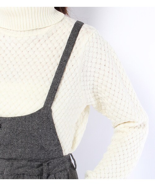 mysty woman(ミスティウーマン)の「ウール混ツイード2WAYコンビネゾン(オールインワン・サロペット・レディース・グレー系/ブラック/ブラック系)」の8枚目の写真