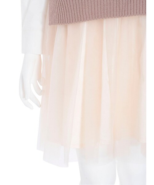 dazzlin(ダズリン)の「【W】ニットベスト×シャツレイヤードコンビワンピ(ワンピース/ドレス・レディース・グレー/ピンク/キャメル・F)」の12枚目の写真