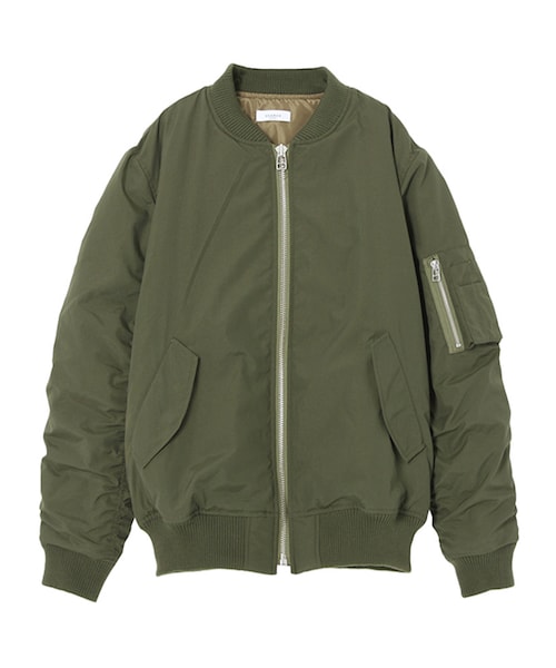 EMODA（エモダ）の「【SHARED】バックプリントMA-1（ジャケット/アウター・レディース・ブラック/カーキ・1/2）」の2枚目の写真