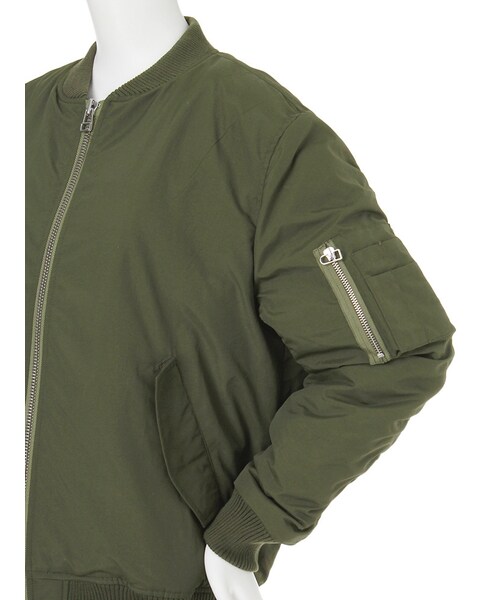 EMODA（エモダ）の「【SHARED】バックプリントMA-1（ジャケット/アウター・レディース・ブラック/カーキ・1/2）」の10枚目の写真