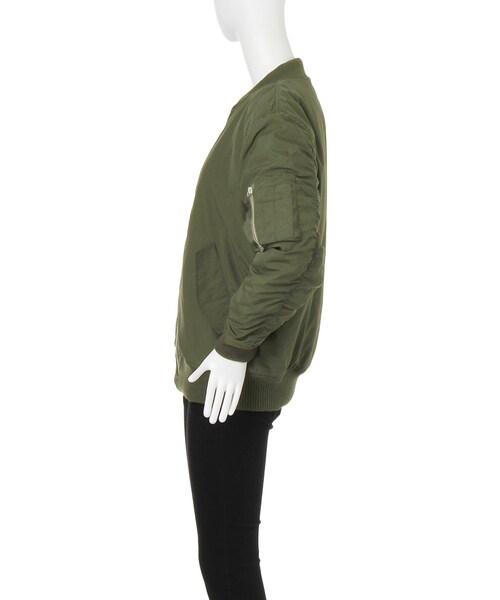 EMODA（エモダ）の「【SHARED】バックプリントMA-1（ジャケット/アウター・レディース・ブラック/カーキ・1/2）」の7枚目の写真