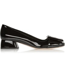miu miu | Miu Miu Buckled Patent-Leather Pumps(パンプス)