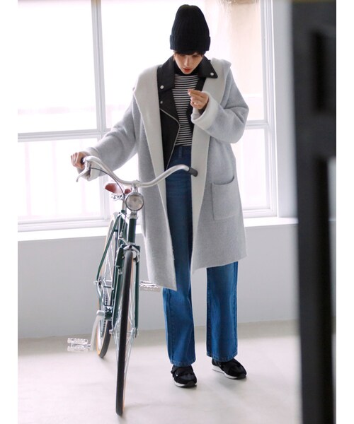 MURUA（ムルーア）の「【CASUAL】ストレートワイドデニムパンツ（パンツ・レディース・ブルー/インディゴ）」の5枚目の写真