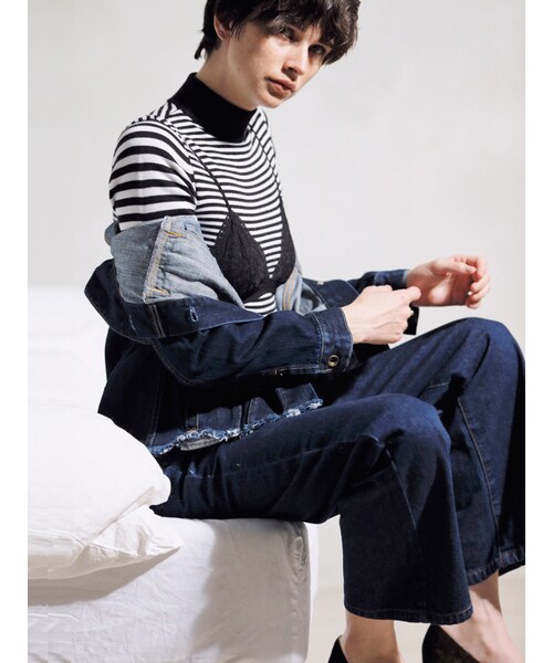 MURUA（ムルーア）の「【CASUAL】ストレートワイドデニムパンツ（パンツ・レディース・ブルー/インディゴ）」の6枚目の写真