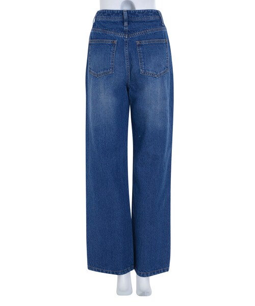MURUA（ムルーア）の「【CASUAL】ストレートワイドデニムパンツ（パンツ・レディース・ブルー/インディゴ）」の10枚目の写真