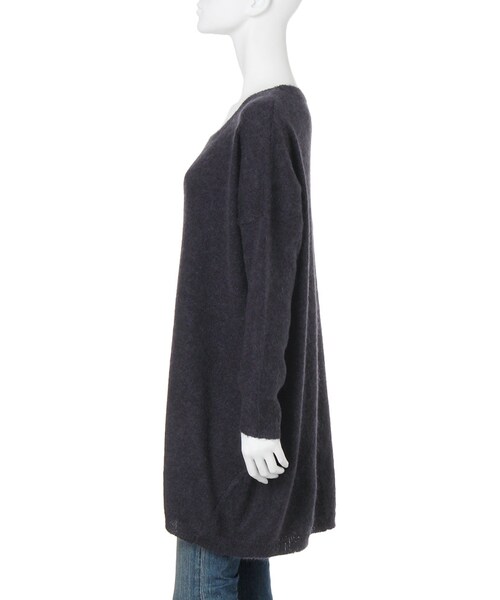 Ungrid(アングリッド)の「スリットイレヘムソフトニット(トップス・レディース・ネイビー/カーキ/キャメル・F)」の5枚目の写真