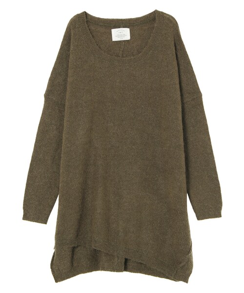 Ungrid(アングリッド)の「スリットイレヘムソフトニット(トップス・レディース・ネイビー/カーキ/キャメル・F)」の2枚目の写真