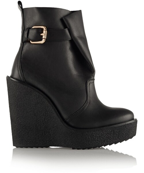 PIERRE HARDY(ピエールアルディ)の「Pierre Hardy Leather Wedge Ankle Boots(ブーツ・レディース・Black・40/36/35/37/38/39)」の1枚目の写真
