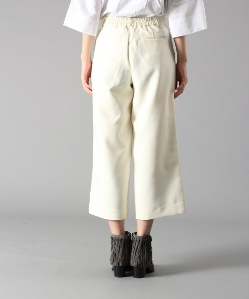 BLISS POINT（ブリスポイント）の「ニジュウオリワイドクロップドパンツ（パンツ・レディース・ホワイト/ブラック/カーキ・M/L）」の6枚目の写真