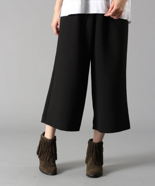 BLISS POINT（ブリスポイント）の「ニジュウオリワイドクロップドパンツ（パンツ・レディース・ホワイト/ブラック/カーキ・M/L）」の2枚目の写真