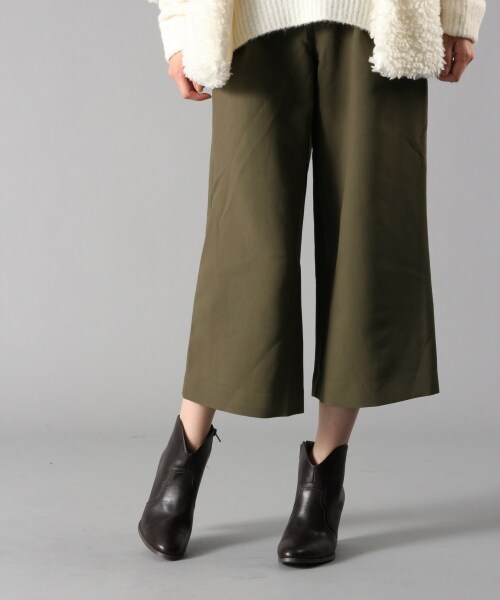 BLISS POINT（ブリスポイント）の「ニジュウオリワイドクロップドパンツ（パンツ・レディース・ホワイト/ブラック/カーキ・M/L）」の3枚目の写真