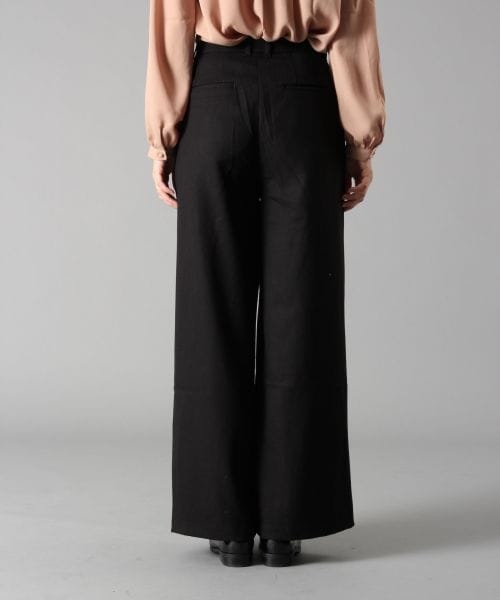 BLISS POINT（ブリスポイント）の「TRフカタックワイドパンツ（パンツ・レディース・ブラック/ブラウン/カーキ・M/L）」の6枚目の写真