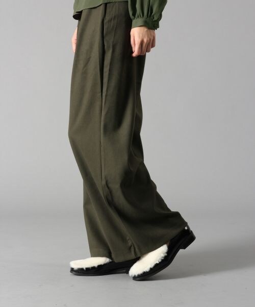 BLISS POINT（ブリスポイント）の「TRフカタックワイドパンツ（パンツ・レディース・ブラック/ブラウン/カーキ・M/L）」の3枚目の写真