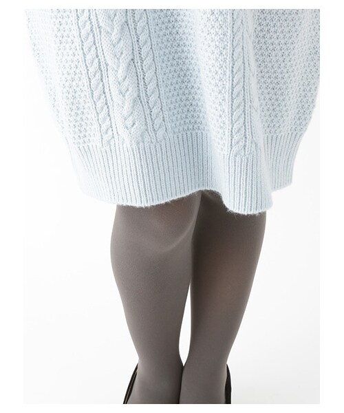 earth music&ecology（アースミュージックアンドエコロジー）の「【B1A4シヌゥ×CanCam×earth】ケーブルニットワンピース（ワンピース/ドレス・サックスブルー・F）」の8枚目の写真