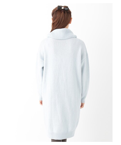 earth music&ecology（アースミュージックアンドエコロジー）の「【B1A4シヌゥ×CanCam×earth】ケーブルニットワンピース（ワンピース/ドレス・サックスブルー・F）」の5枚目の写真