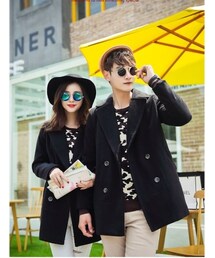 実物掲載❣️ ペアルック❣️コート no brand（ノーブランド）の「【即納】白M&XLペアルック