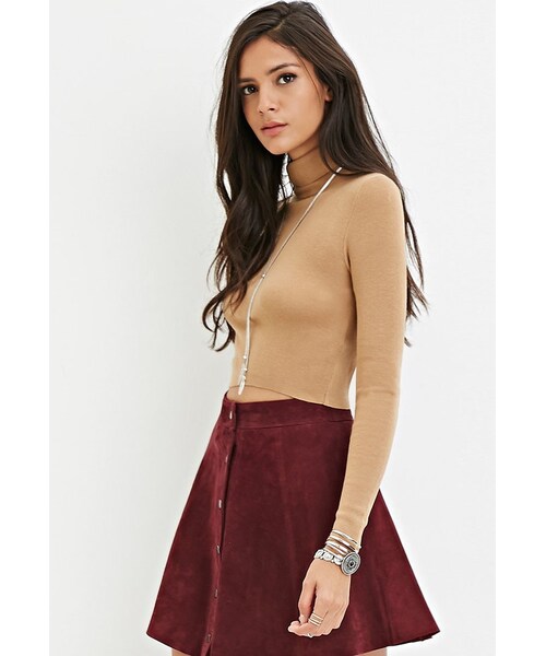 FOREVER 21（フォーエバー トゥエンティーワン）の「FOREVER 21 Cropped Turtleneck Sweater（ニット/セーター・レディース・Black/Brown/Gray・Small/Medium/Large）」の3枚目の写真
