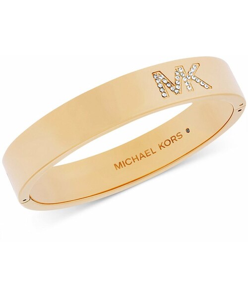 Michael Kors マイケルコース の Michael Kors Gold Tone Mk Logo Ring リング Wear