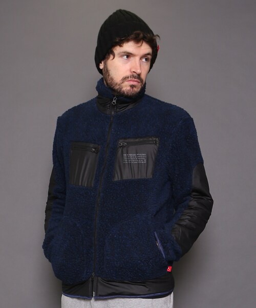 VIRGOwearworks（ヴァルゴウェアワークス）の「Sheep look boa jkt ボアマウンテンジャケット（ジャケット/アウター・メンズ・GRAY/NAVY/BLACK・2/3/4）」の2枚目の写真
