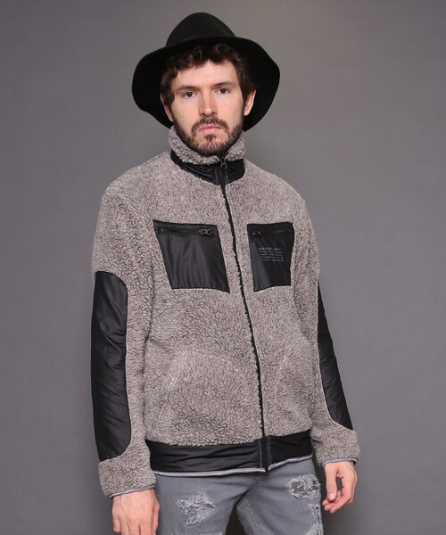 VIRGOwearworks（ヴァルゴウェアワークス）の「Sheep look boa jkt ボアマウンテンジャケット（ジャケット/アウター・メンズ・GRAY/NAVY/BLACK・2/3/4）」の3枚目の写真