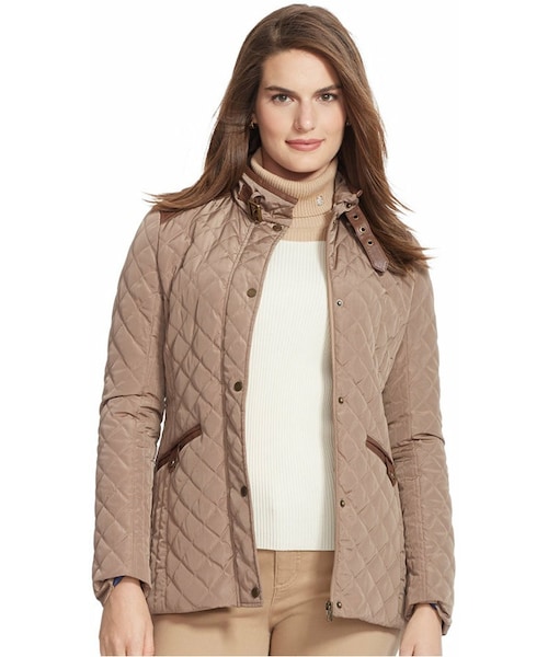 ralph lauren plus size quilted coat