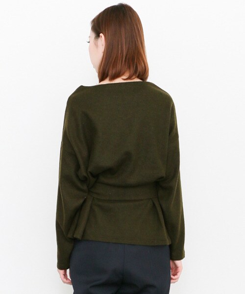 KBF(ケイビーエフ)の「腰部蝴蝶結罩衫(トップス・レディース・灰色/桃紅色/卡其綠色・one)」の9枚目の写真