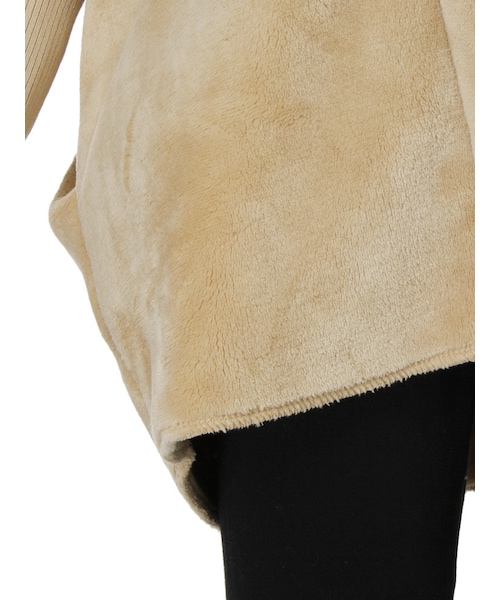 EMODA（エモダ）の「overフードボアコート（ジャケット/アウター・レディース・ブラック/ネイビー/ベージュ・F）」の10枚目の写真