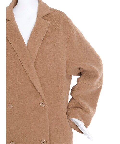 EMODA（エモダ）の「モッサマキシコート（ジャケット/アウター・レディース・グレー/ブラック/ネイビー/ベージュ・F）」の11枚目の写真