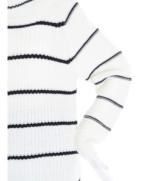 MURUA（ムルーア）の「【MODE】ルーズスリーブオフタートル（トップス・レディース・ブラック/ピンク/ミックス）」の14枚目の写真