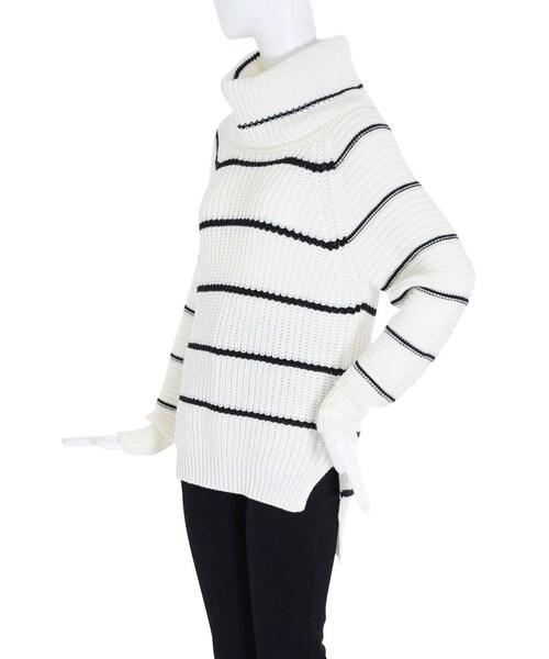 MURUA（ムルーア）の「【MODE】ルーズスリーブオフタートル（トップス・レディース・ブラック/ピンク/ミックス）」の10枚目の写真