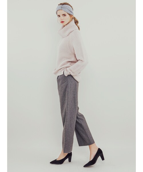 MURUA（ムルーア）の「【MODE】ルーズスリーブオフタートル（トップス・レディース・ブラック/ピンク/ミックス）」の6枚目の写真