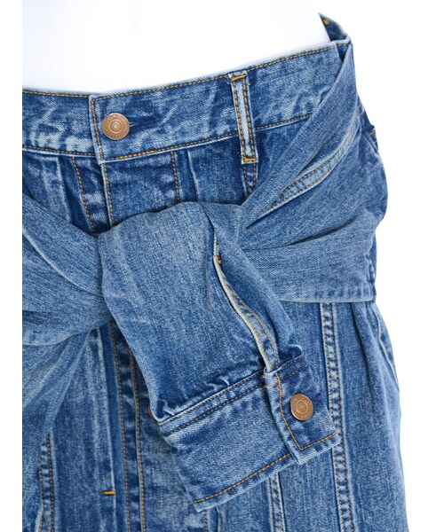 Ungrid（アングリッド）の「ウエスト巻デニムマキシスカート（スカート・レディース・ブルー・S/M）」の8枚目の写真