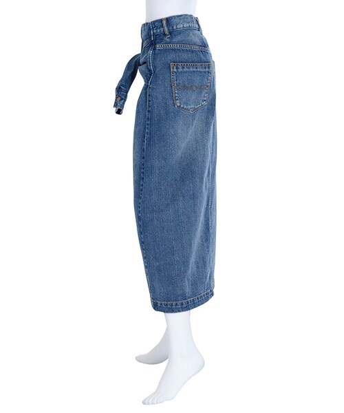 Ungrid（アングリッド）の「ウエスト巻デニムマキシスカート（スカート・レディース・ブルー・S/M）」の3枚目の写真