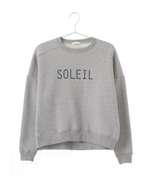 earth music&ecology（アースミュージックアンドエコロジー）の「裏毛グラフィックドロップショルダープルオーバー（トップス・杢ホワイト/杢グレー/ネイビー・F）」の2枚目の写真