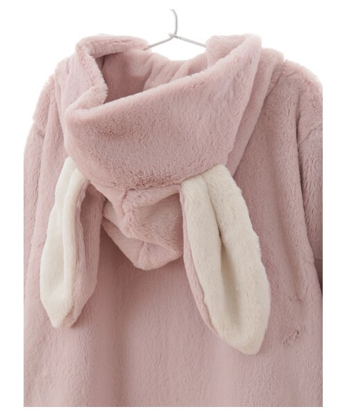 E hyphen world gallery Bon Bon(イーハイフンワールドギャラリーボンボン)の「Rabbit Fur Parka(トップス・オフホワイト/ブラック/ピンク/ベージュ・F)」の11枚目の写真