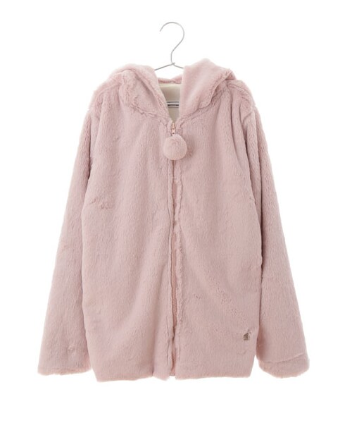 E hyphen world gallery Bon Bon(イーハイフンワールドギャラリーボンボン)の「Rabbit Fur Parka(トップス・オフホワイト/ブラック/ピンク/ベージュ・F)」の4枚目の写真