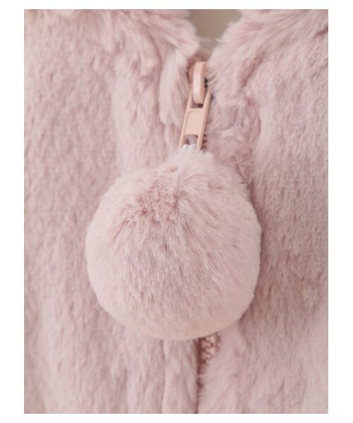 E hyphen world gallery Bon Bon(イーハイフンワールドギャラリーボンボン)の「Rabbit Fur Parka(トップス・オフホワイト/ブラック/ピンク/ベージュ・F)」の8枚目の写真