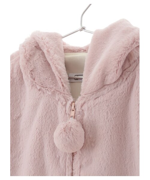 E hyphen world gallery Bon Bon(イーハイフンワールドギャラリーボンボン)の「Rabbit Fur Parka(トップス・オフホワイト/ブラック/ピンク/ベージュ・F)」の7枚目の写真