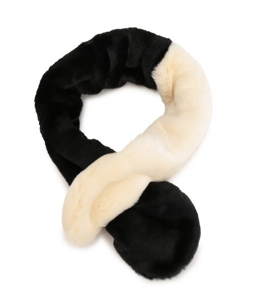Bonjour Girl（ボンジュールガール）の「FUR MUFLLER（ファッション雑貨・レディース・ブラック/ベージュ/ピンク・F）」の2枚目の写真