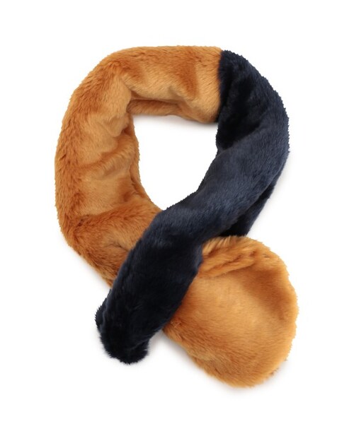Bonjour Girl（ボンジュールガール）の「FUR MUFLLER（ファッション雑貨・レディース・ブラック/ベージュ/ピンク・F）」の3枚目の写真