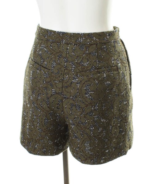 31 Sons de mode（トランテアン　ソン　ドゥ　モード）の「ツイード×レースボンディングラップスカパン（パンツ・レディース・ネイビー/カーキグリーン・36/38）」の5枚目の写真