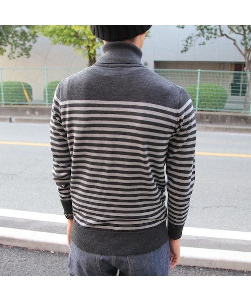 STORES.jp（ストアーズドットジェーピー）の「JIGSAW（ジグソー）CASHWOOL BORDER TURTLE NECK PULL-OVER（Tシャツ/カットソー・レディース・その他）」の2枚目の写真