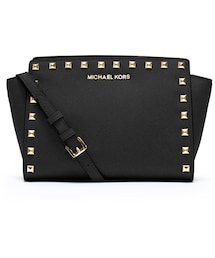 MICHAEL KORS | MICHAEL Michael Kors Selma Stud Medium Zip Satchel Bag, Black(ショルダーバッグ)