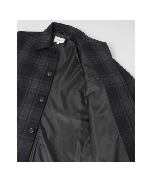 URBAN RESEARCH(アーバンリサーチ)の「フランネルチェックステンカラーコート(ジャケット/アウター・メンズ・Navy/Green・M/L)」の13枚目の写真