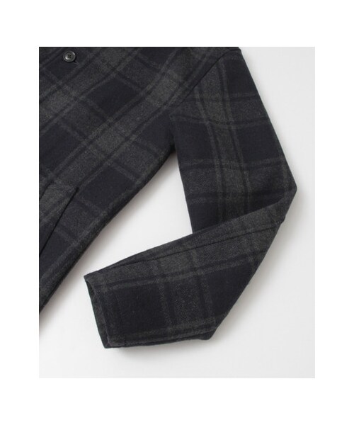 URBAN RESEARCH(アーバンリサーチ)の「フランネルチェックステンカラーコート(ジャケット/アウター・メンズ・Navy/Green・M/L)」の11枚目の写真