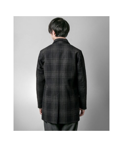 URBAN RESEARCH(アーバンリサーチ)の「フランネルチェックステンカラーコート(ジャケット/アウター・メンズ・Navy/Green・M/L)」の9枚目の写真