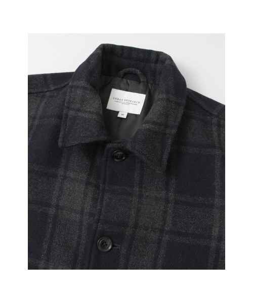 URBAN RESEARCH(アーバンリサーチ)の「フランネルチェックステンカラーコート(ジャケット/アウター・メンズ・Navy/Green・M/L)」の10枚目の写真